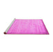 Sideview of Machine Washable Abstract Pink Contemporary Rug, wshcon666pnk