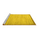 Sideview of Machine Washable Abstract Yellow Contemporary Rug, wshcon666yw