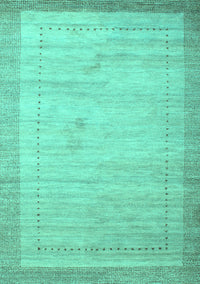 Abstract Turquoise Contemporary Rug, con666turq