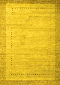 Abstract Yellow Contemporary Rug, con666yw