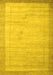 Abstract Yellow Contemporary Rug, con666yw