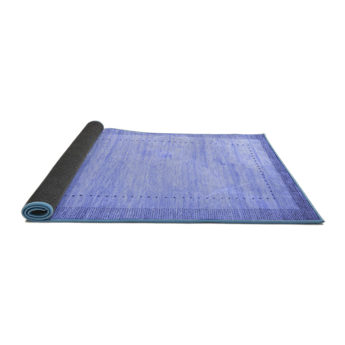 Sideview of Abstract Blue Contemporary Rug, con666blu