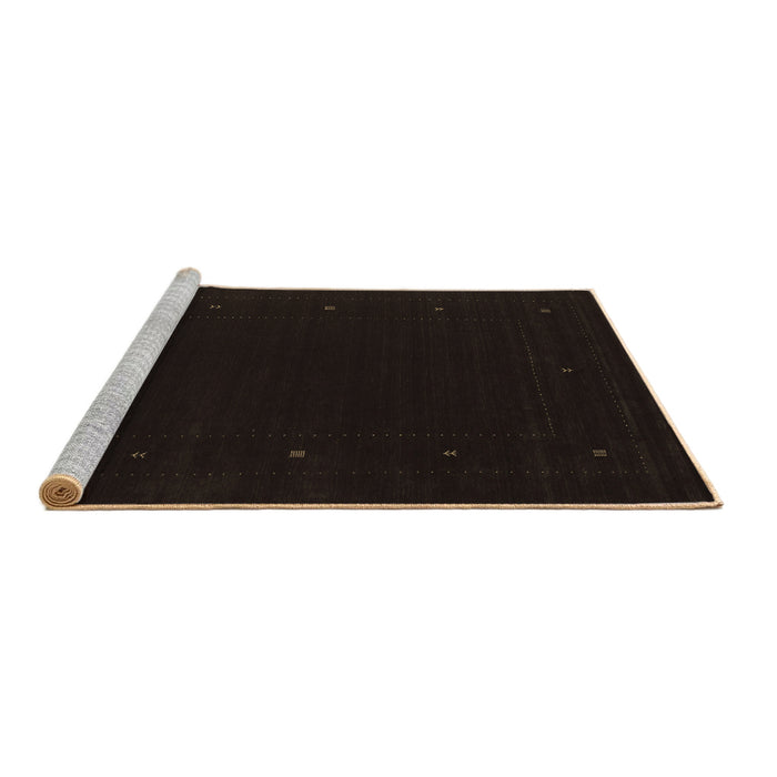 Sideview of Machine Washable Abstract Brown Contemporary Rug, wshcon667brn