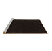 Sideview of Machine Washable Abstract Brown Contemporary Rug, wshcon667brn