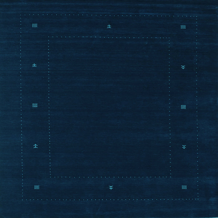 Square Abstract Light Blue Contemporary Rug, con667lblu