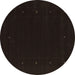 Round Machine Washable Abstract Brown Contemporary Rug, wshcon667brn