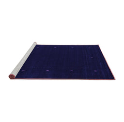Sideview of Machine Washable Abstract Purple Contemporary Area Rugs, wshcon667pur