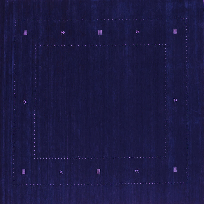 Square Machine Washable Abstract Purple Contemporary Area Rugs, wshcon667pur