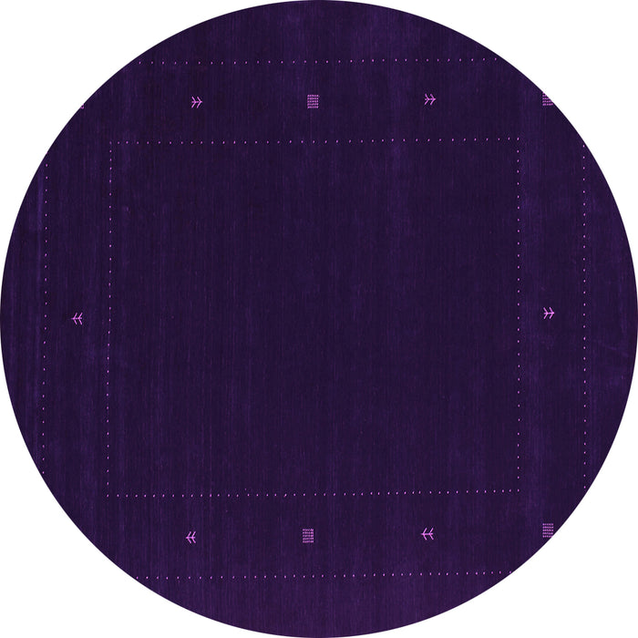 Round Abstract Pink Contemporary Rug, con667pnk