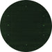 Round Abstract Emerald Green Contemporary Rug, con667emgrn