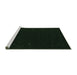 Sideview of Machine Washable Abstract Emerald Green Contemporary Area Rugs, wshcon667emgrn