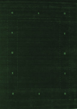 Abstract Emerald Green Contemporary Rug, con667emgrn
