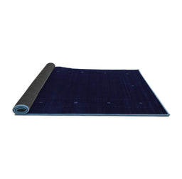 Sideview of Abstract Blue Contemporary Rug, con667blu