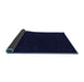 Sideview of Abstract Blue Contemporary Rug, con667blu