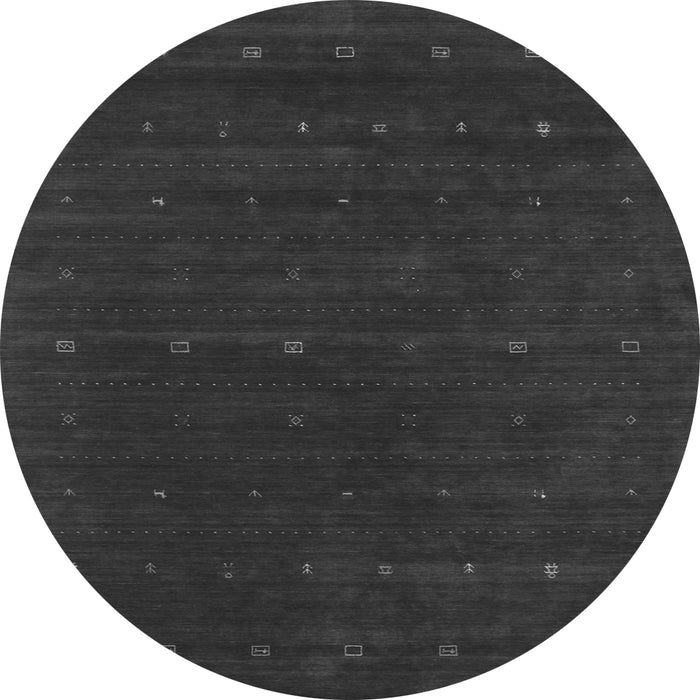 Machine Washable Abstract Gray Contemporary Rug, wshcon668gry