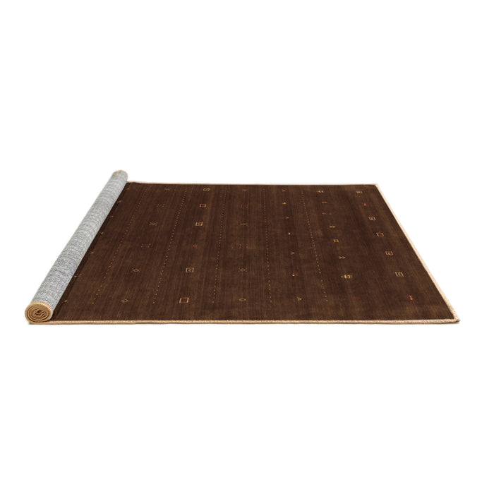 Sideview of Machine Washable Abstract Brown Contemporary Rug, wshcon668brn