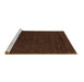 Sideview of Machine Washable Abstract Brown Contemporary Rug, wshcon668brn