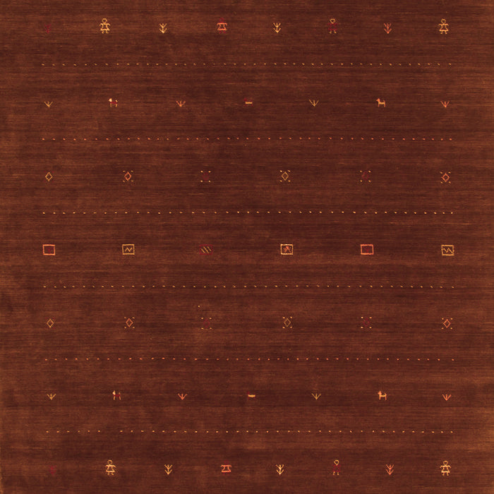 Abstract Orange Contemporary Rug, con668org