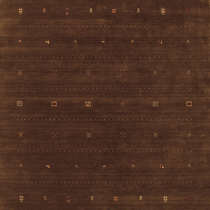 Machine Washable Abstract Brown Contemporary Rug, wshcon668brn