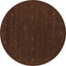 Round Machine Washable Abstract Brown Contemporary Rug, wshcon668brn
