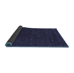 Sideview of Abstract Blue Contemporary Rug, con668blu