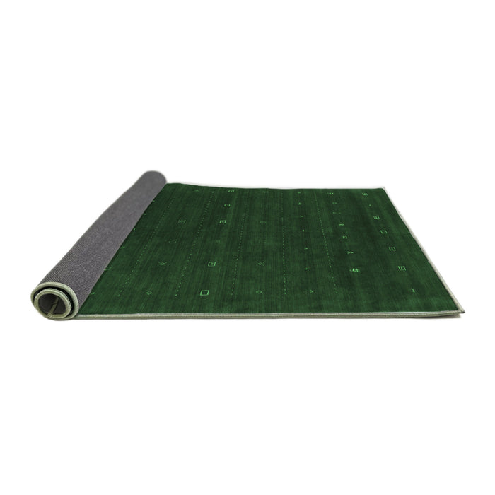 Sideview of Abstract Emerald Green Contemporary Rug, con668emgrn