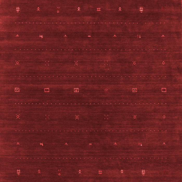Machine Washable Abstract Red Contemporary Rug, wshcon668red