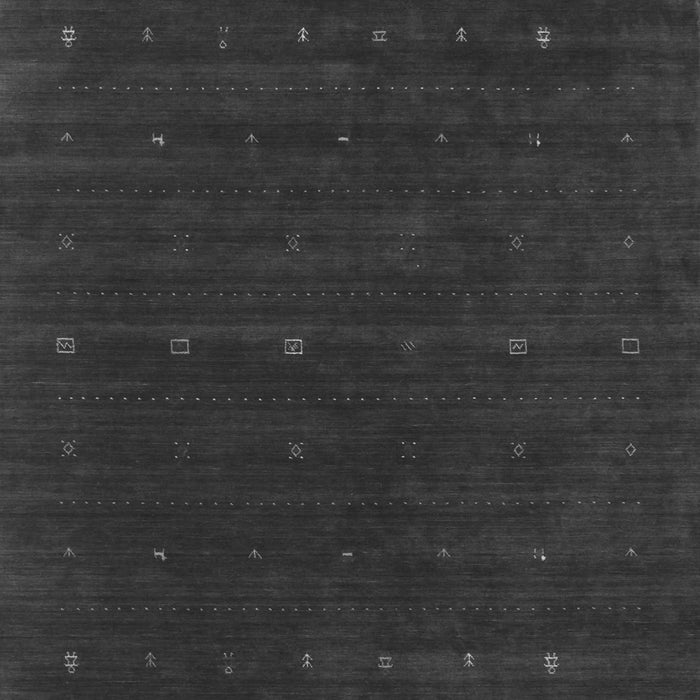 Serging Thickness of Machine Washable Abstract Gray Contemporary Rug, wshcon668gry
