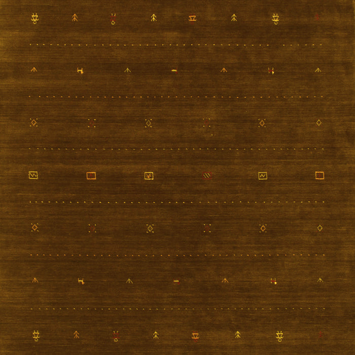 Abstract Yellow Contemporary Rug, con668yw