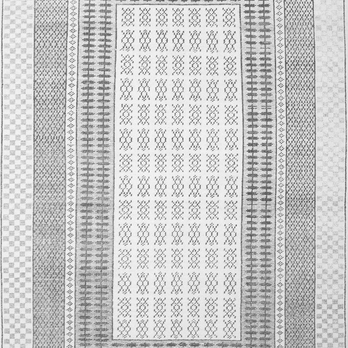 Serging Thickness of Machine Washable Southwestern Gray Country Rug, wshcon669gry