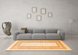 Machine Washable Southwestern Orange Country Area Rugs in a Living Room, wshcon669org