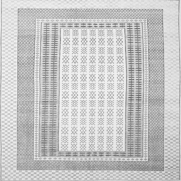 Serging Thickness of Southwestern Gray Country Rug, con669gry