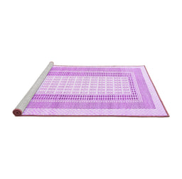 Sideview of Machine Washable Southwestern Purple Country Area Rugs, wshcon669pur