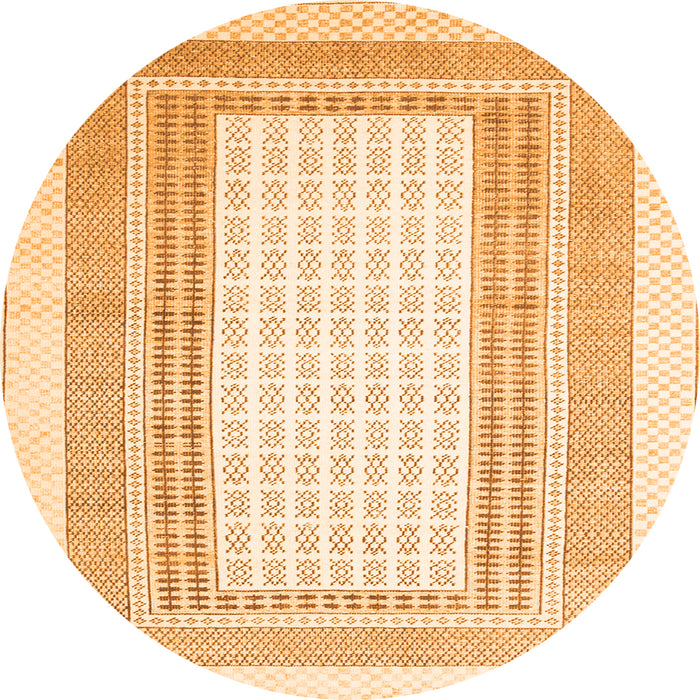 Square Southwestern Orange Country Rug, con669org