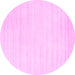 Round Abstract Pink Contemporary Rug, con66pnk