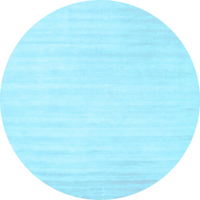 Round Machine Washable Abstract Light Blue Contemporary Rug, wshcon66lblu