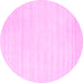 Round Machine Washable Abstract Pink Contemporary Rug, wshcon66pnk