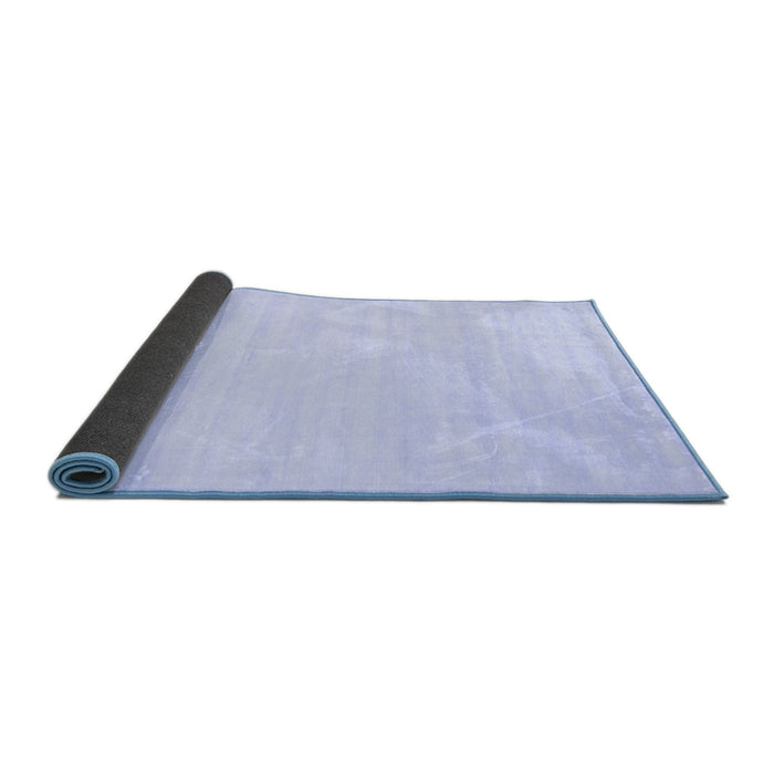 Sideview of Abstract Blue Contemporary Rug, con66blu
