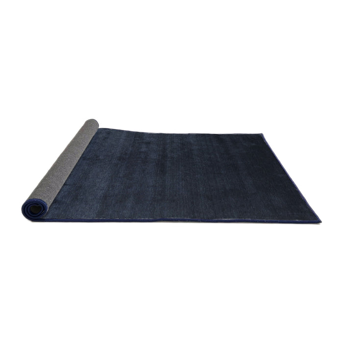 Thickness of Contemporary Dark Blue Grey Blue Modern Rug, con67