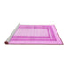 Sideview of Machine Washable Abstract Pink Contemporary Rug, wshcon670pnk