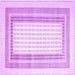 Square Machine Washable Abstract Purple Contemporary Area Rugs, wshcon670pur