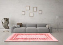 Contemporary Red Washable Rugs