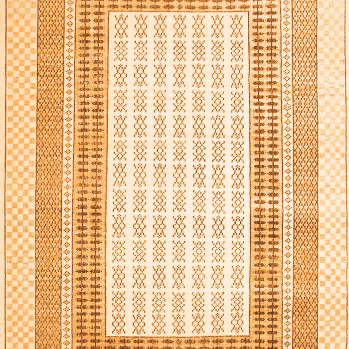 Abstract Orange Contemporary Rug, con670org