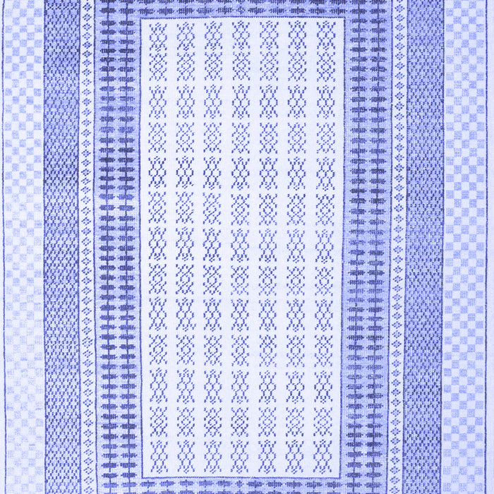 Abstract Blue Contemporary Rug, con670blu