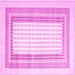 Square Machine Washable Abstract Pink Contemporary Rug, wshcon670pnk