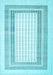 Abstract Light Blue Contemporary Rug, con670lblu