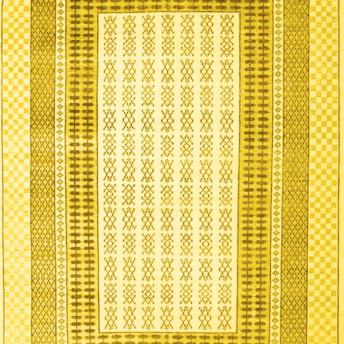 Abstract Yellow Contemporary Rug, con670yw