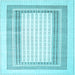 Square Abstract Light Blue Contemporary Rug, con670lblu