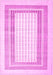 Machine Washable Abstract Pink Contemporary Rug, wshcon670pnk