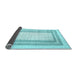 Sideview of Abstract Light Blue Contemporary Rug, con670lblu